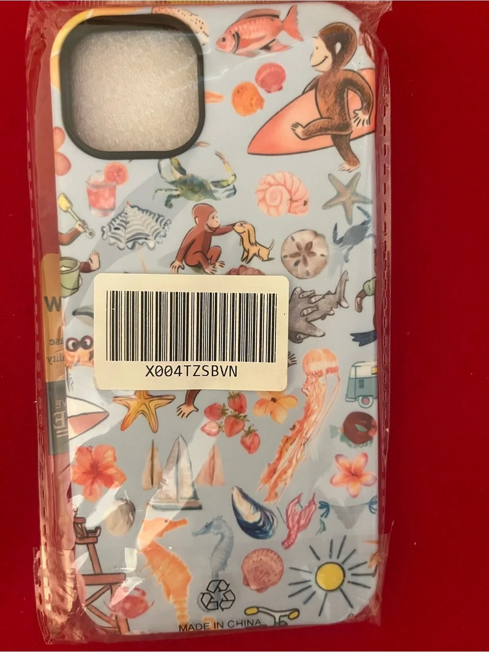 Curious George Beach Day iPhone 13/14 Protective Case
